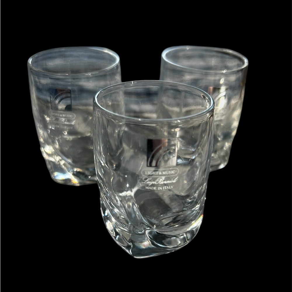 Luigi Bermioli Clear Glass Liquor Glasses Set of 3